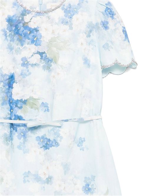 Abito a tubino smerlato Crush ZIMMERMANN | 2161DR251BLUE FLORAL